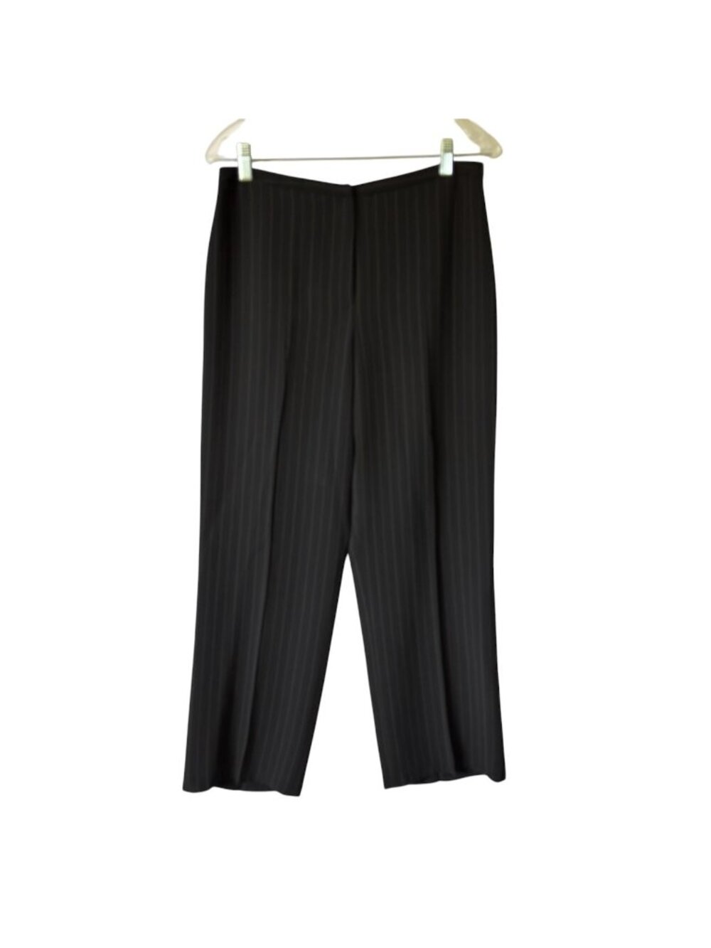Vtg Jones New York Womens Pinstripe Dress Pants Size 14 Black Fully Lined 90s